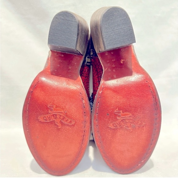 freebird red croc leather booties size 7 brand new - Picture 4 of 5